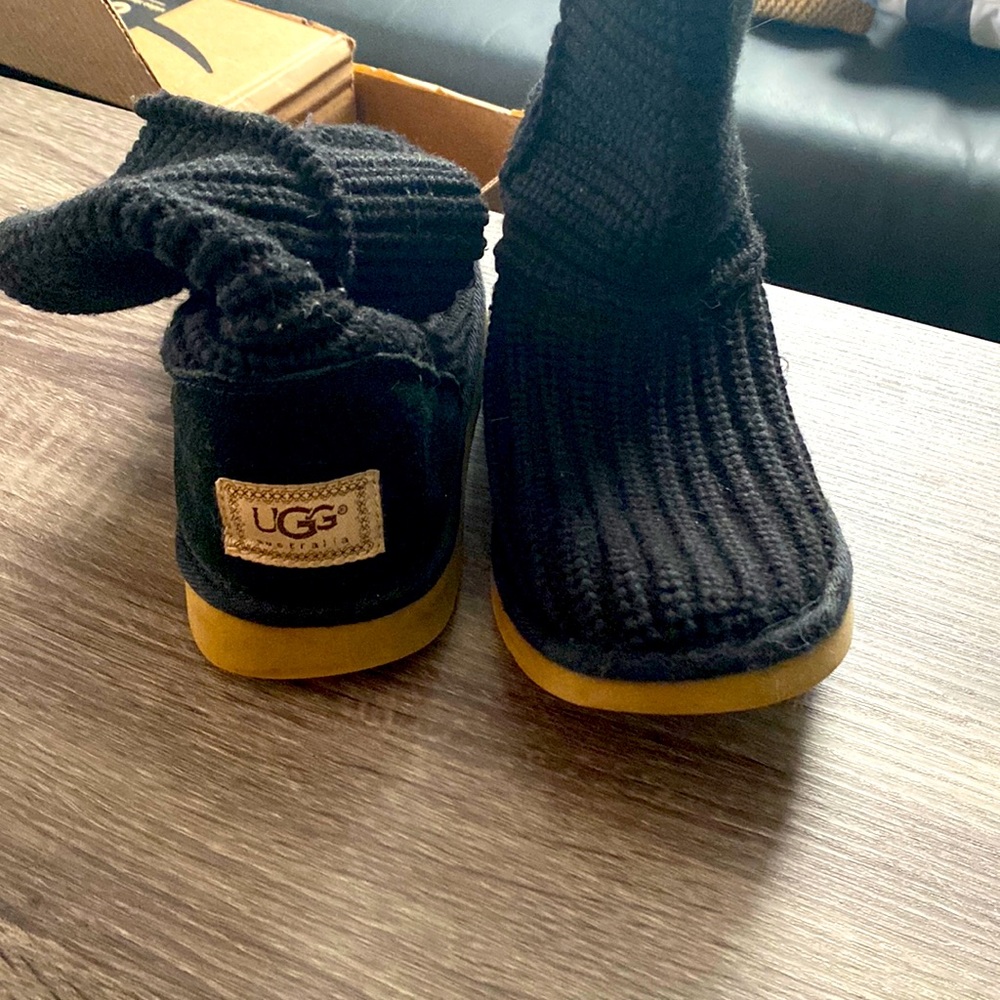 Black crochet uggs
